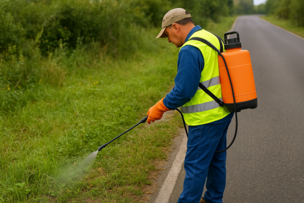Estão em curso trabalhos de aplicação de herbicida na Freguesia de Famalicão