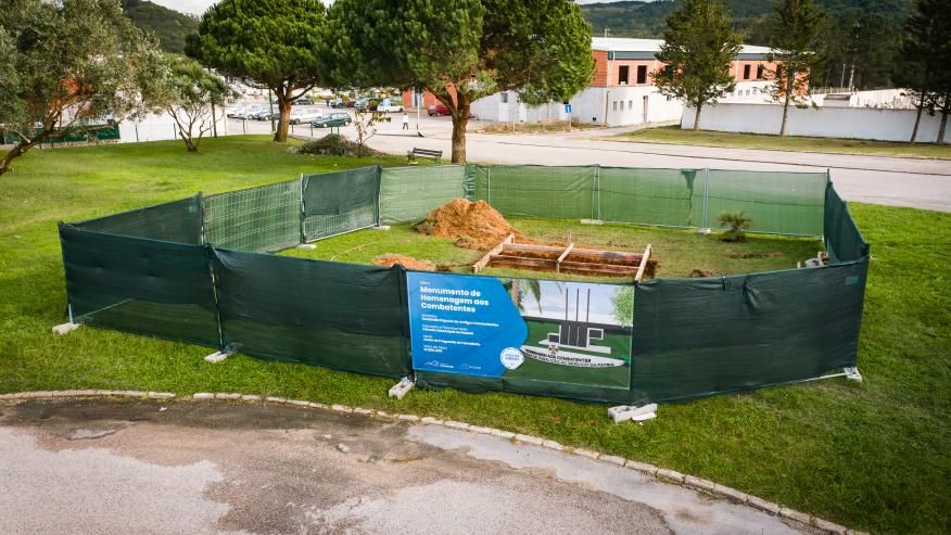 Início da obra do Monumento de Homenagem aos Antigos Combatentes