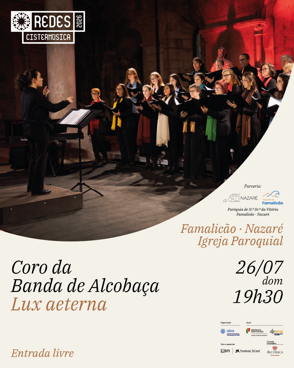 Coro da Banda de Alcoba&ccedil;a apresenta &ldquo;Lux aeterna&rdquo; na Igreja Paroquial de Famalic&atilde;o